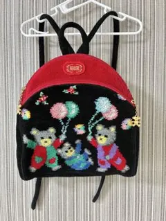 FEILER フェイラー ミニバッグ くまちゃん バルーン 黒×赤 トート 