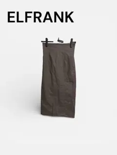 ELFRANK ブラウン タイトスカート　麻のサムネイル