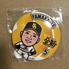若鷹ガチャ ホークス 山川穂高 記録達成100mm缶バッジ 鹿児島限定！若鷹ガチャ！ソフトバンクホークス - メルカリ