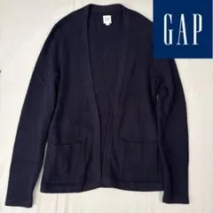 GAP ボタンレスコットンカーディガン ネイビー ギャップ