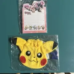 ピカチュウ フェイス ポーチ ANA 非売品とポケットモンスターメモ帳2種セット