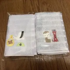 familiar ファミリア　タオルハンカチ　綿100% 2枚セット