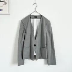 KRANZ ノーカラージャケット　ビジネス　セレモニー　レーヨン　シンプル