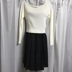 LagunaMoon リブknitコンビフレアワンピース