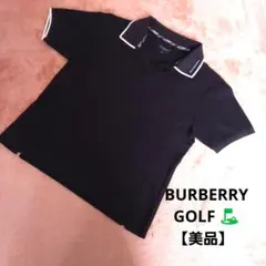 【美品】BURBERRY GOLF ブラック ポロシャツ Mサイズ