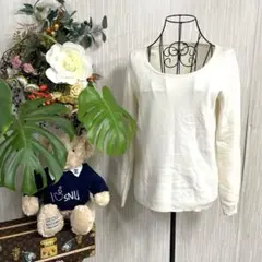 あおにゃん 様専用UNIQLO アイボリー ラウンドネック カシミヤ　長袖ニット