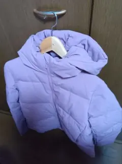 UNIQLO フード付きダウンジャケット M ラベンダー