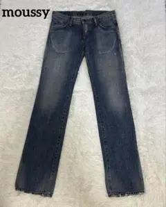 moussy ストレートデニム 25 マウジー ダメージジーンズ