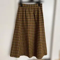 BEAUTY&YOUTH チェック柄フレアスカート S