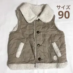 【branshes】ベビー リバーシブルボアベスト 90