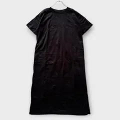 美品　ユニクロ （M）　ワンピース　半袖 Tシャツ ロング丈 リラックス　黒