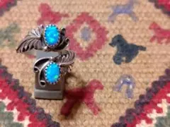 オパール シルバーリング 約10.5号 インディアンジュエリー - メルカリ