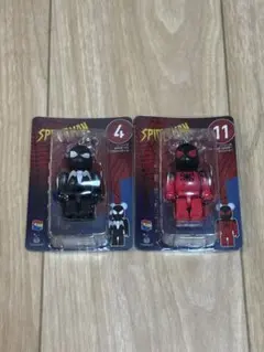 HappyくじBE@RBRICK ベアブリックスパイダーマンブラック　3種