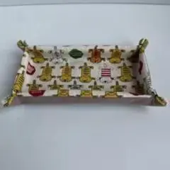ハンドメイド 布製トレイ 小物入れ 動物柄