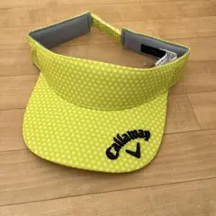 新品未使用【Callaway】花柄イエローバイザー フリーサイズ