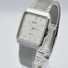 【稼働/電池交換】SEIKO Chronos メンズ腕時計 タンク レクタン 白のサムネイル