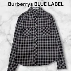 BURBERRY BLUE LABEL 長袖シャツ　ノバチェック　ホースロゴ　M