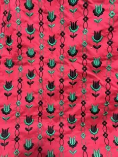 レア！ヴィンテージ昭和レトロ刺繍生地デッドストック70s.80s