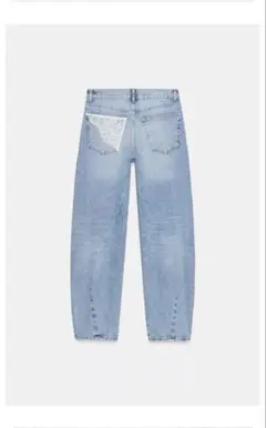 完売品⭐︎ZARA Z1975 ダメージ加工バギーレースデニムパンツ 32