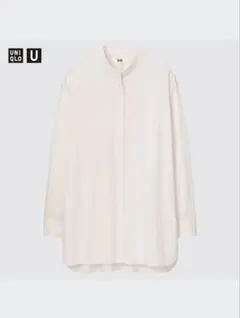 【UNIQLO】ユニクロU　スタンドカラーロングシャツ