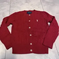Polo Ralph Lauren 赤 カーディガン 4/4T 100くらい