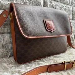 【激レア美品】セリーヌ　ヴィンテージ　ショルダーバッグ　マカダム　2室　斜め掛け