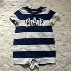 【美品】baby GAP ストライプロンパース 3-6ヶ月　60cm