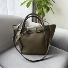 セリーヌ ビッグバッグ スモール レザー ハンドバッグ ショルダーバッグ カーキ