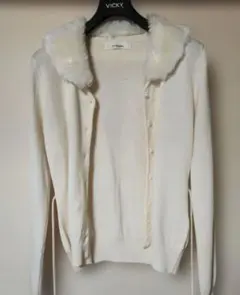 襟付き カーディガン