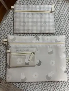 Dick Bruna ミッフィー　ウサギ柄 書類ケース 2点セット