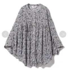 BEAMS HEART / ギャザー切替 ペイズリー ブラウス