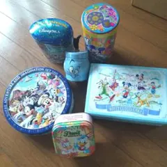 ディズニー 空き缶　ミッキー　ミニー　ドナルド　ジーニー　TDL TDS