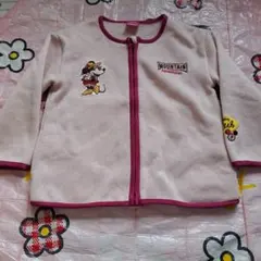 ミニー　１２０　ディズニー　フリース　アウター　パーカー　ピンク　キッズ