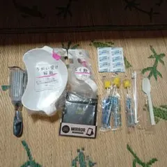 入院セット 口腔ケア用品セット うがい受け らく飲み ミラー　櫛のサムネイル