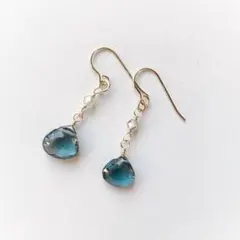 1点作品☆ 枠ブルートパーズピアス イヤリングに変更可能☺︎ - メルカリ