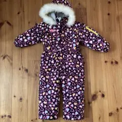 子供用スキーウェア フード付き ハート柄