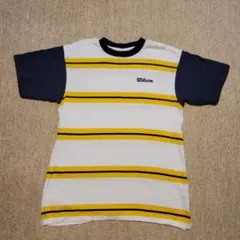 Wilson ボーダー柄 切り替え Tシャツ テニス 80s90sビンテージのサムネイル