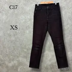 シーセブンティーン【XS】ウィンタースキニースキニー 暖パン 裏起毛 ブラック