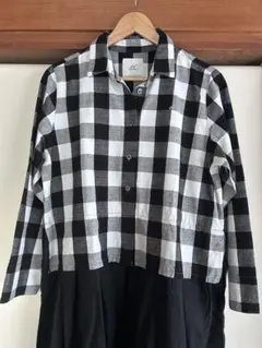 フェリシモ サニークラウズ ドッキングギンガムワンピース