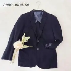 ナノユニバース　テーラードジャケット　ネイビー　S ジャケパン　ビジネス　通勤