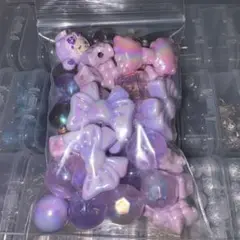 パープル ビーズ まとめ売り