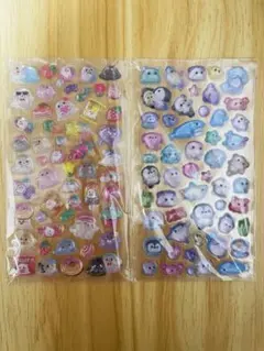 ぷっくりシール 海の生き物とかわいいおばけのステッカーセット 3Dシール