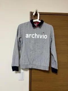 archivio ストライプセーター グレー