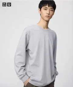 【新品、未使用】ユニクロ/エアリズムコットンクルーネックTシャツ(長袖)/XL