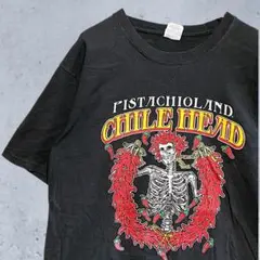BKSX スカル Tシャツ 古着 黒 グレイトフルデッド　ガイコツ チリ