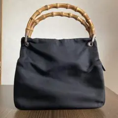 GUCCI ナイロン×レザーバッグ　バンブー