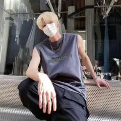 メンズ バスケ 韓国 ユニセックス 【再入荷♡】新品 ノースリ ストリート