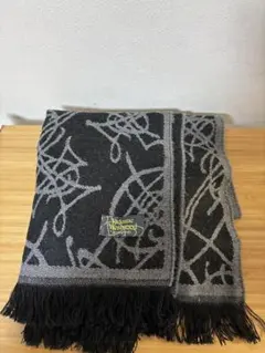 高*生様 ヴィヴィアン　リバーシブル　マフラー　希少　オーブ　総柄　黒　グレー