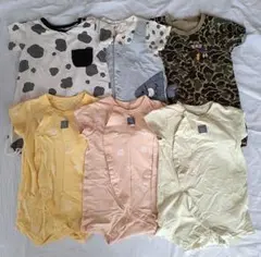 ロンパース カバーオール 60~70サイズ 6点セット 半袖 男の子