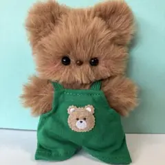 モールドール　ふわふわ　茶色　くま　モール人形　ぬいぐるみキーホルダー　ベア